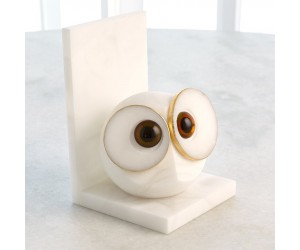 Держатели/2 для книг Pair Alabaster Big Eyed Owl Bookends