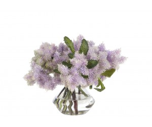 Цветы THISTLE, фиолетовый, сет из 2, в стеклянной вазе