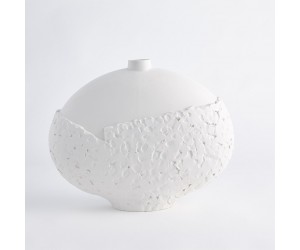Ваза Asymmetrical Stipple Vase-Matte White-Sm