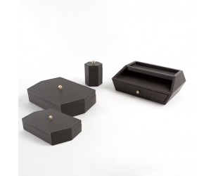 Шкатулка Tiffany Box-Sm-Graphite Leather