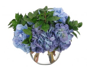 Цветы HYDRANGEA, BLUE PURPLE, GLASS BUBBLE