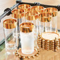 Набор из 8 стаканов с золотистой каймой
