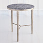 Стол HAMMERED END TABLE-ANTIQUE NICKEL W/GREY MARBLE