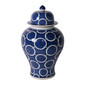 Ваза керамическая  Indigo Blue Circle Temple Jar