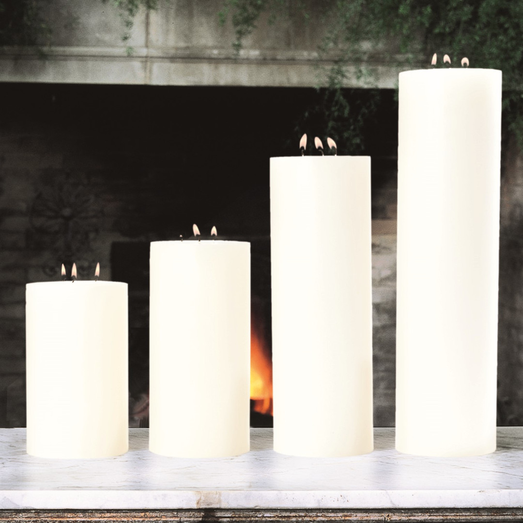 Свеча с тремя фитилями Pillar неароматизированная 13x20