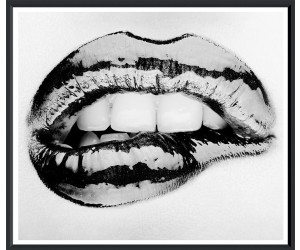 Постер в раме Black&White Lips