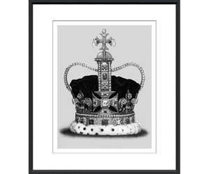Постер в раме Black & White Royal Crown