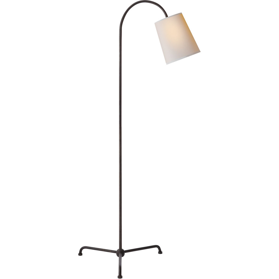 Торшер Mia Floor Lamp in Aged Iron with Natural Paper Shade