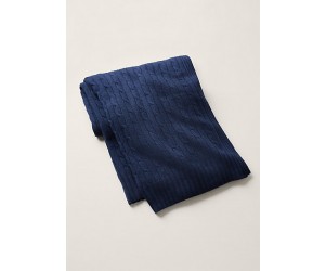 Плед Cable Cashmere Throw Blanket Polo Navy