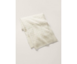Плед Cable Cashmere Throw Blanket Cream