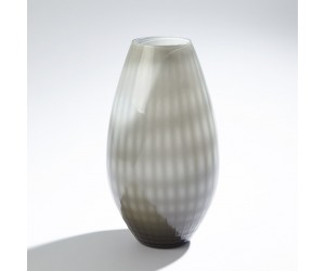 Ваза большая CASED GLASS GRID VASE - GREY