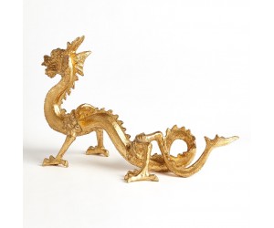 Скульптура Standing Dragon золотой лист