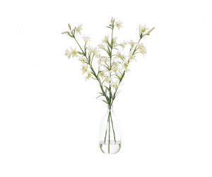Цветы Lily Turban Белые в стеклянной вазе