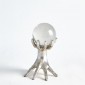 Скульптура маленькая Hands on Sphere Holder серебряный лист