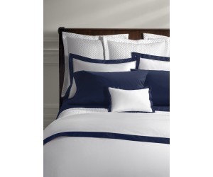 Комплект постельного белья бело-синий