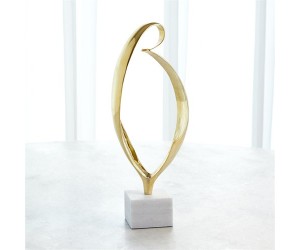 Скульптура Bent Loop латунная