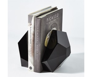 Подставка для книг черная S/2 Crystal Bookends