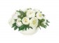Цветы Peony кремово-белые в белом горшке из смолы